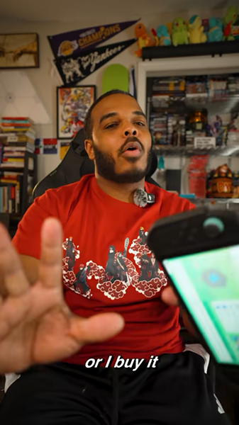 Talking head holding a Nintendo Switch
